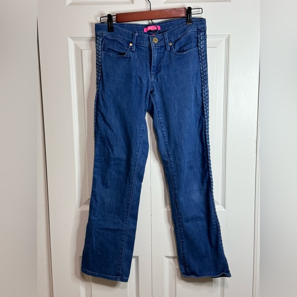 Lilly Pulitzer Denim - Lilly Pulitzer Women’s South Ocean Crop Flare Jeans in Bay Ave Wash Size 4